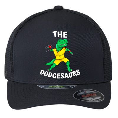 The Dodgesaurs Dodgeball Team Name Funny Dinosaur Dodgeball Flexfit Unipanel Trucker Cap