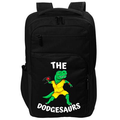 The Dodgesaurs Dodgeball Team Name Funny Dinosaur Dodgeball Impact Tech Backpack