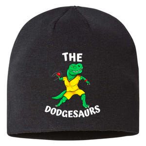 The Dodgesaurs Dodgeball Team Name Funny Dinosaur Dodgeball Sustainable Beanie