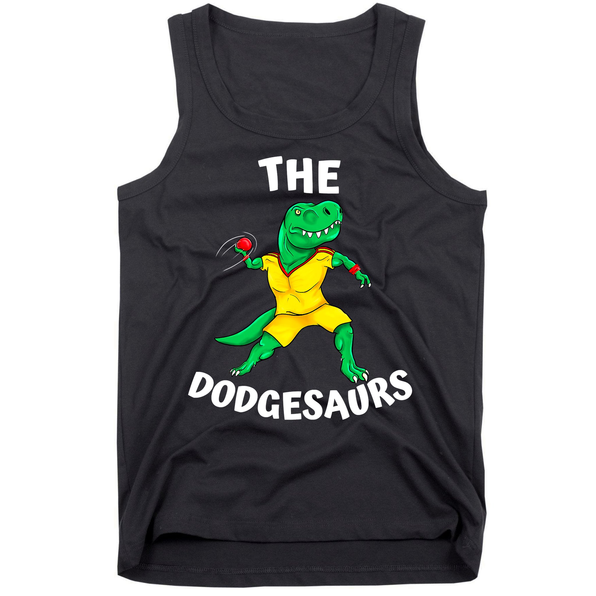 The Dodgesaurs Dodgeball Team Name Funny Dinosaur Dodgeball Tank Top