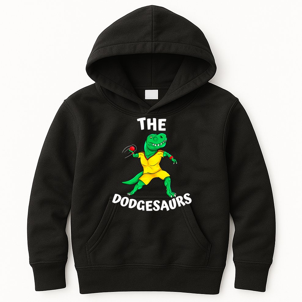 The Dodgesaurs Dodgeball Team Name Funny Dinosaur Dodgeball Kids Hoodie