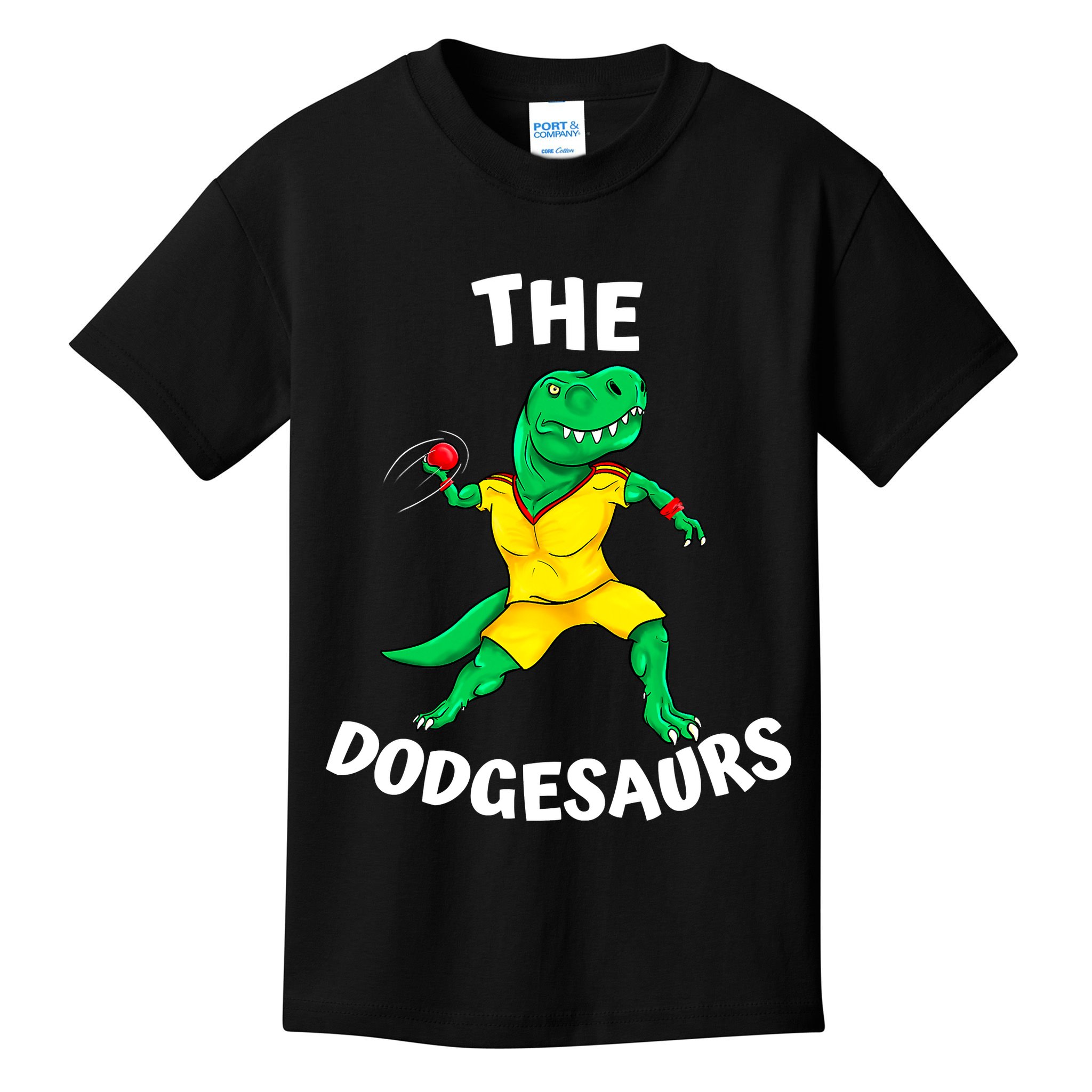 The Dodgesaurs Dodgeball Team Name Funny Dinosaur Dodgeball Kids T-Shirt