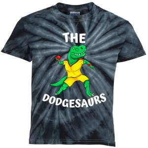 The Dodgesaurs Dodgeball Team Name Funny Dinosaur Dodgeball Kids Tie-Dye T-Shirt