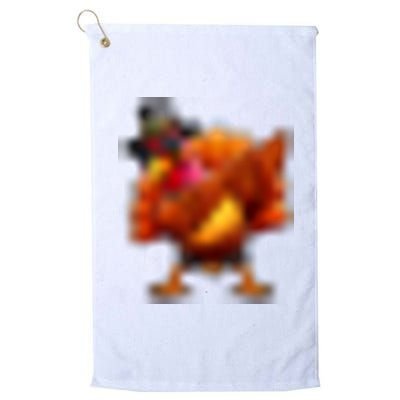 Thanksgiving Day Dabbing Turkey Pilgrim Funny Dab Platinum Collection Golf Towel