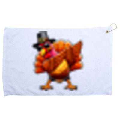 Thanksgiving Day Dabbing Turkey Pilgrim Funny Dab Grommeted Golf Towel