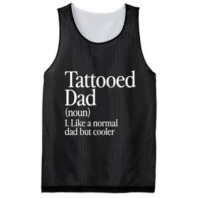 Tattooed Dad Definition Tattoo Artist Retro Aesthetic Family Mesh Reversible Basketball Jersey Tank