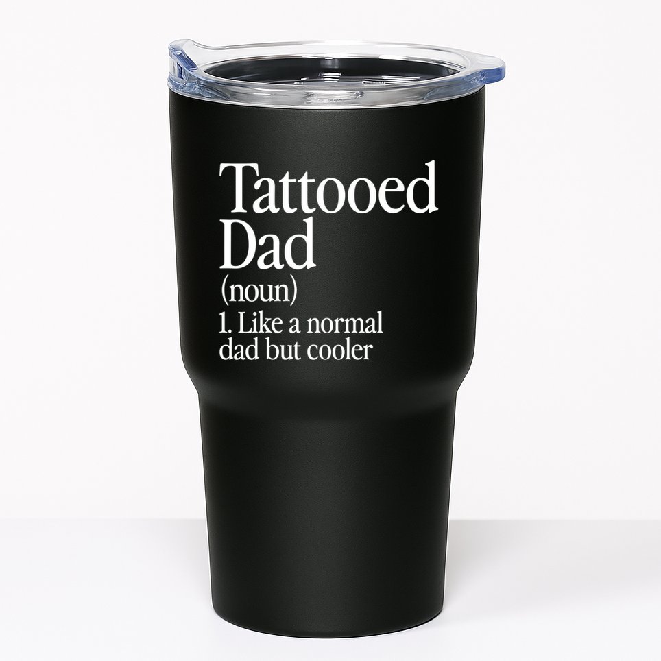 Tattooed Dad Definition Tattoo Artist Retro Aesthetic Family Tumbler
