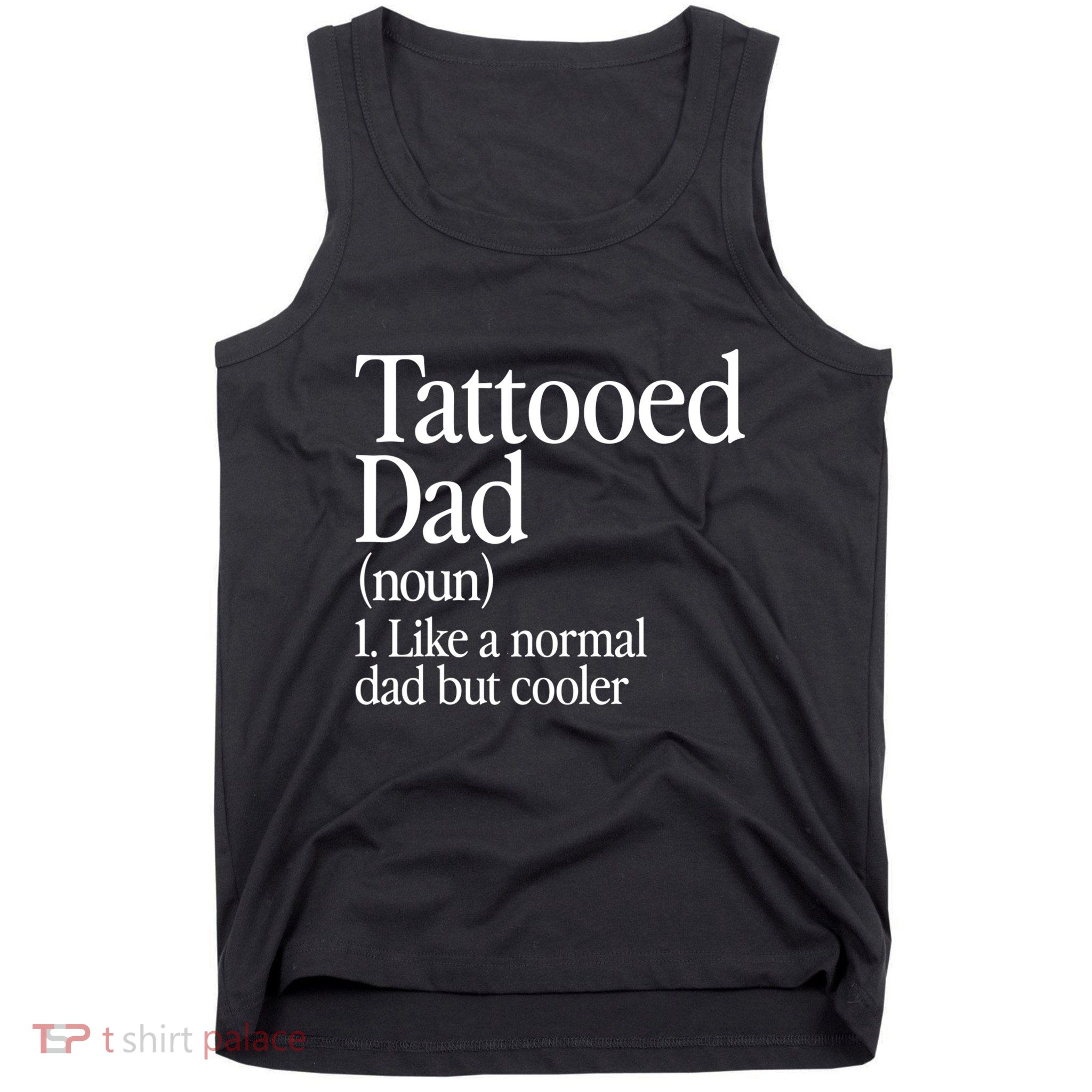 Tattooed Dad Definition Tattoo Artist Retro Aesthetic Family Tank Top
