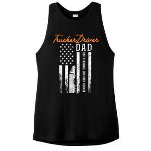 Trucker Driver Dad Like A Normal Dad Only Cooler Fathers D Gift Ladies PosiCharge Tri-Blend Wicking Tank