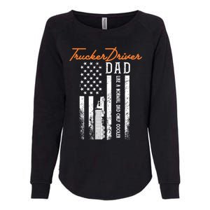 Trucker Driver Dad Like A Normal Dad Only Cooler Fathers D Gift Womens California Wash Sweatshirt