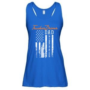 Trucker Driver Dad Like A Normal Dad Only Cooler Fathers D Gift Ladies Essential Flowy Tank