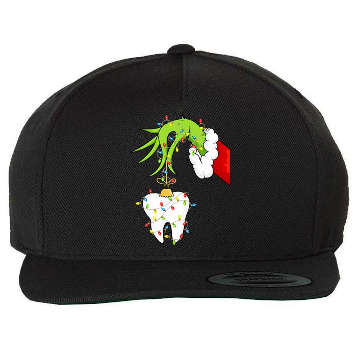 Tooth Dentist Dental Assistant Teeth Christmas Xmas Pajamas Wool Snapback Cap