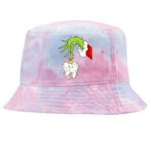 Tooth Dentist Dental Assistant Teeth Christmas Xmas Pajamas Tie-Dyed Bucket Hat