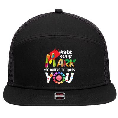 The Dot Day Make Your Mark See Where It Takes You Dot 7 Panel Mesh Trucker Snapback Hat