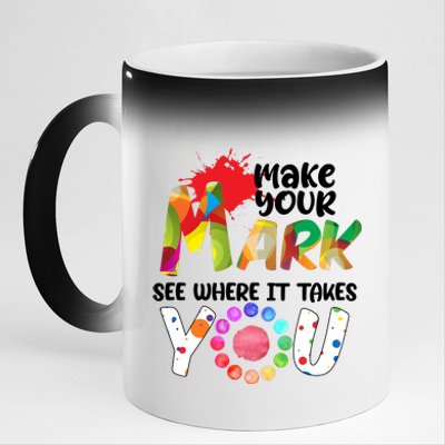 The Dot Day Make Your Mark See Where It Takes You Dot 11oz Black Color Changing Mug