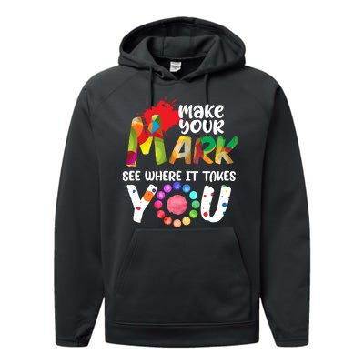 The Dot Day Make Your Mark See Where It Takes You Dot Performance Fleece Hoodie