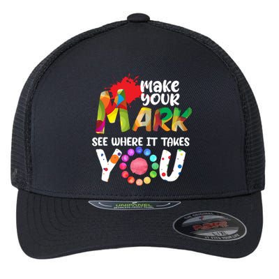 The Dot Day Make Your Mark See Where It Takes You Dot Flexfit Unipanel Trucker Cap