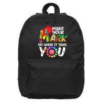 The Dot Day Make Your Mark See Where It Takes You Dot 16 in Basic Backpack