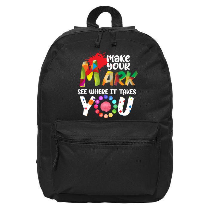 The Dot Day Make Your Mark See Where It Takes You Dot 16 in Basic Backpack