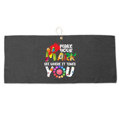 The Dot Day Make Your Mark See Where It Takes You Dot Large Microfiber Waffle Golf Towel