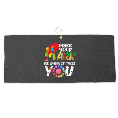 The Dot Day Make Your Mark See Where It Takes You Dot Large Microfiber Waffle Golf Towel