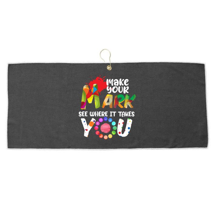 The Dot Day Make Your Mark See Where It Takes You Dot Large Microfiber Waffle Golf Towel