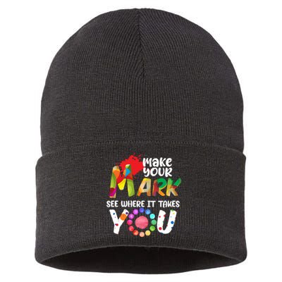 The Dot Day Make Your Mark See Where It Takes You Dot Sustainable Knit Beanie