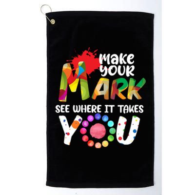 The Dot Day Make Your Mark See Where It Takes You Dot Platinum Collection Golf Towel