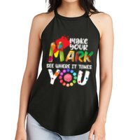The Dot Day Make Your Mark See Where It Takes You Dot Women's Perfect Tri Rocker Tank