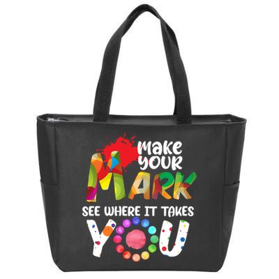 The Dot Day Make Your Mark See Where It Takes You Dot Zip Tote Bag
