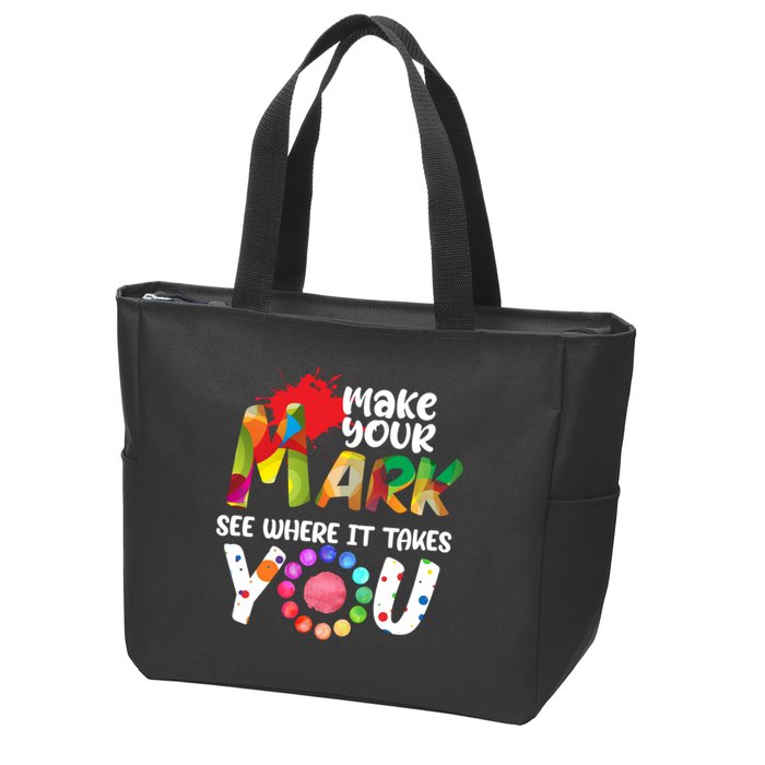 The Dot Day Make Your Mark See Where It Takes You Dot Zip Tote Bag