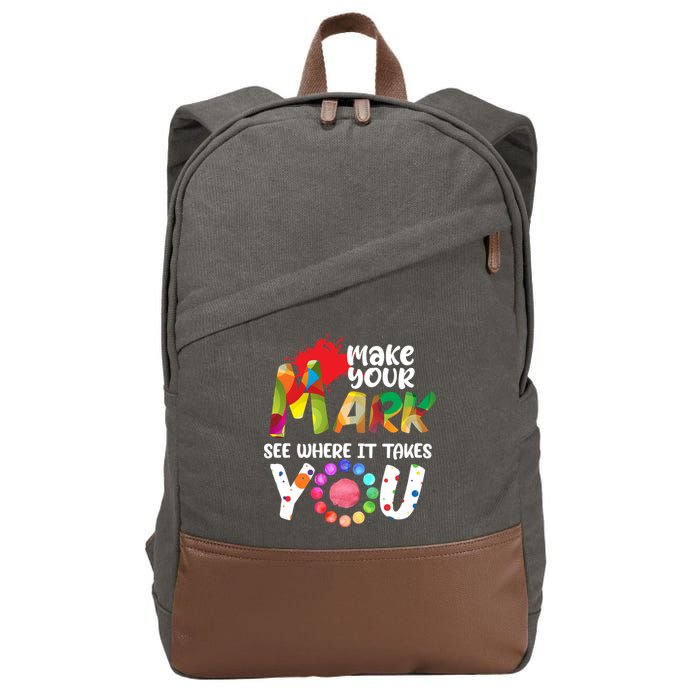 The Dot Day Make Your Mark See Where It Takes You Dot Cotton Canvas Backpack