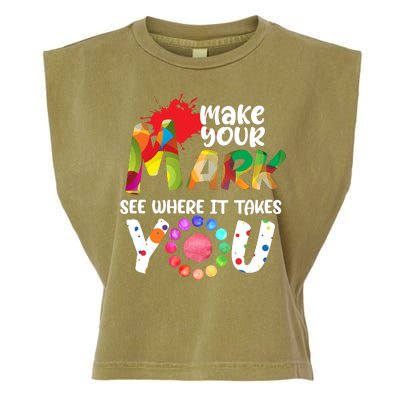 The Dot Day Make Your Mark See Where It Takes You Dot Garment-Dyed Women's Muscle Tee