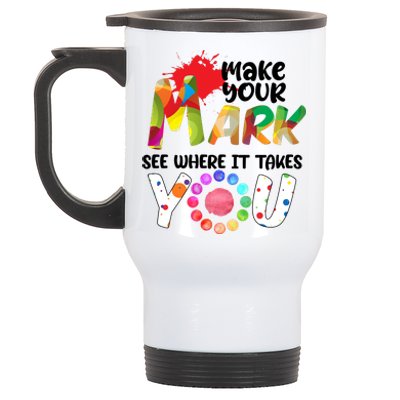 The Dot Day Make Your Mark See Where It Takes You Dot Stainless Steel Travel Mug