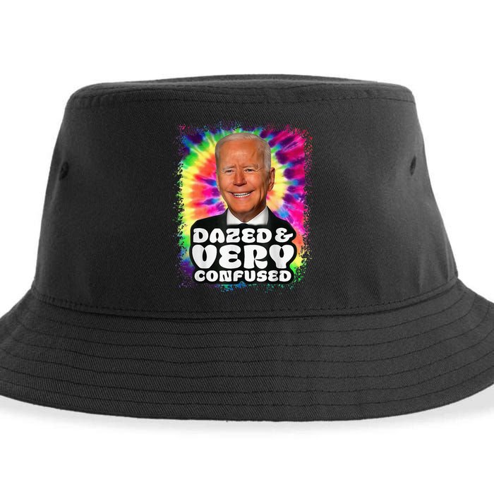 Tie dye Dazed And Very Confused Biden Sustainable Bucket Hat