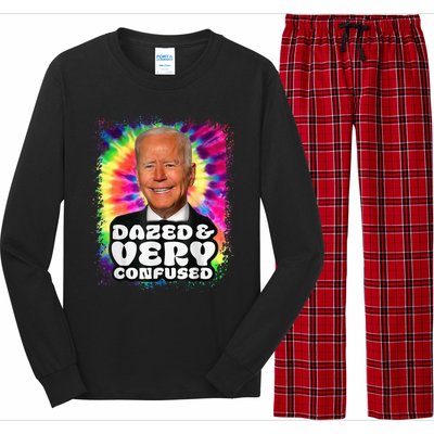 Tie dye Dazed And Very Confused Biden Long Sleeve Pajama Set