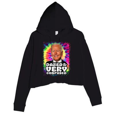 Tie dye Dazed And Very Confused Biden Crop Fleece Hoodie