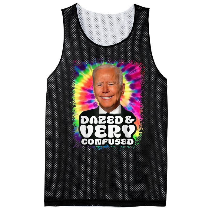 Tie dye Dazed And Very Confused Biden Mesh Reversible Basketball Jersey Tank