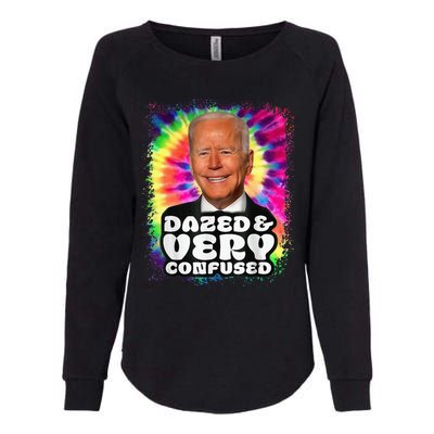 Tie dye Dazed And Very Confused Biden Womens California Wash Sweatshirt