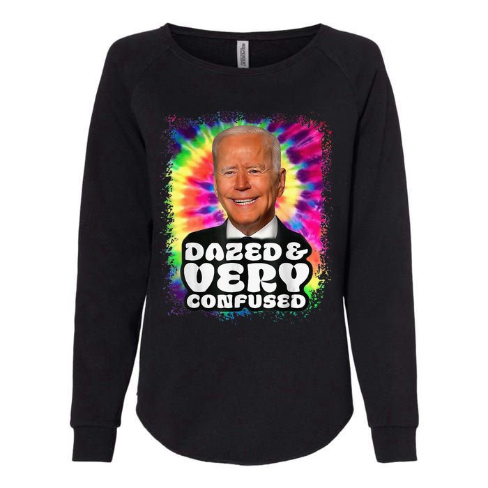 Tie dye Dazed And Very Confused Biden Womens California Wash Sweatshirt