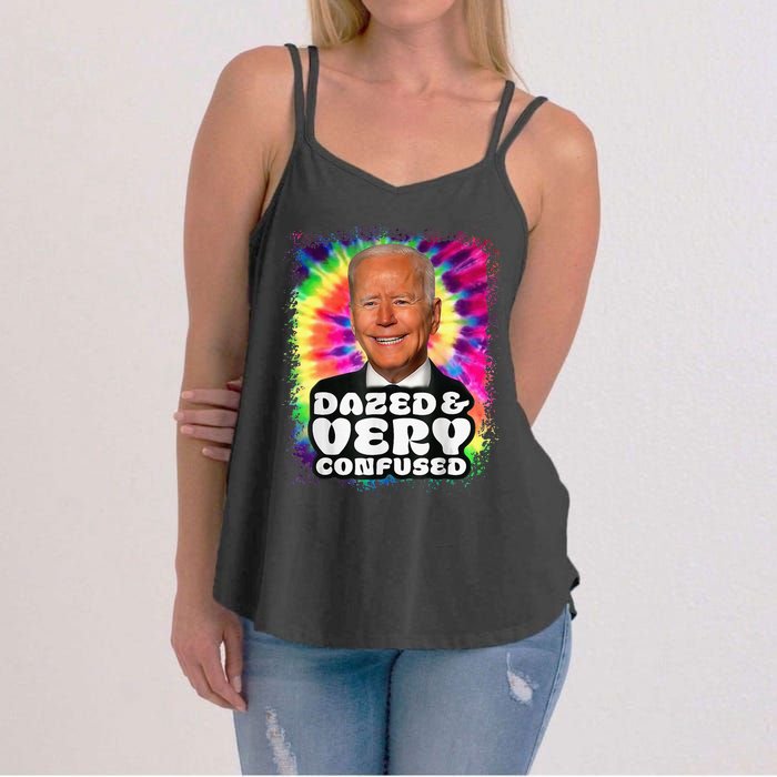 Tie dye Dazed And Very Confused Biden Women's Strappy Tank