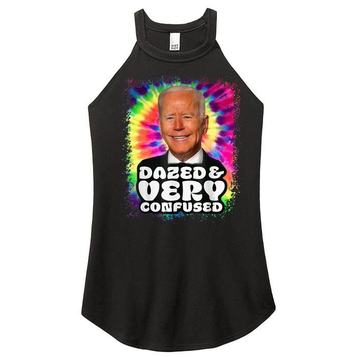 Tie dye Dazed And Very Confused Biden Women's Perfect Tri Rocker Tank