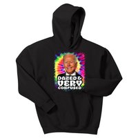 Tie dye Dazed And Very Confused Biden Kids Hoodie