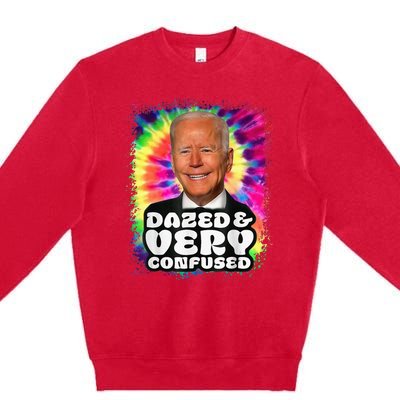 Tie dye Dazed And Very Confused Biden Premium Crewneck Sweatshirt