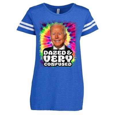 Tie dye Dazed And Very Confused Biden Enza Ladies Jersey Football T-Shirt