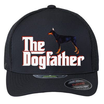 The DogFather Doberman Pinscher Dog Father Flexfit Unipanel Trucker Cap