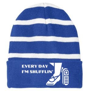 Tap Dance Every Day I'm Shufflin' Gift Striped Beanie with Solid Band