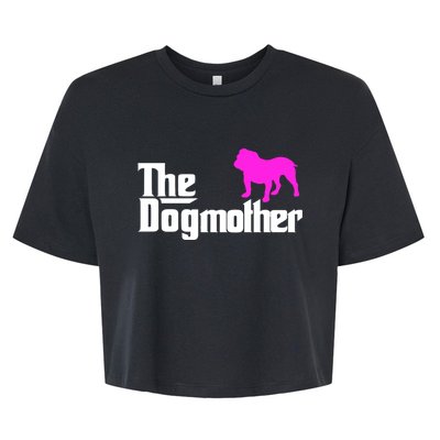 The Dogmotherdog English British Bulldogmothers Day Cute Great Gift Bella+Canvas Jersey Crop Tee