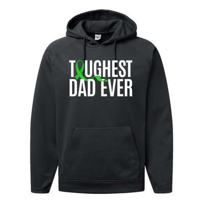 Toughest Dad Ever Muscular Dystrophy Awareness Performance Fleece Hoodie