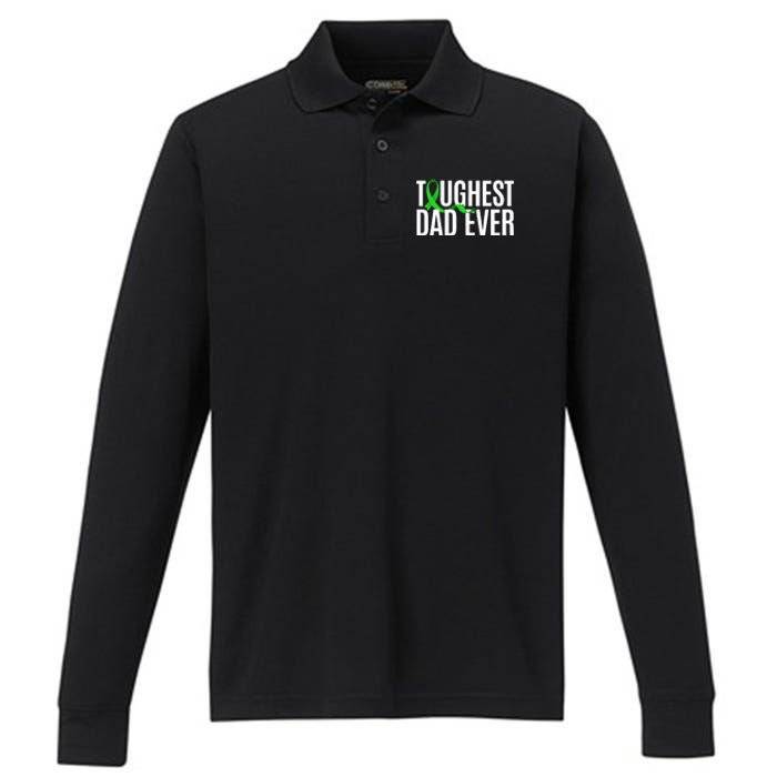 Toughest Dad Ever Muscular Dystrophy Awareness Performance Long Sleeve Polo